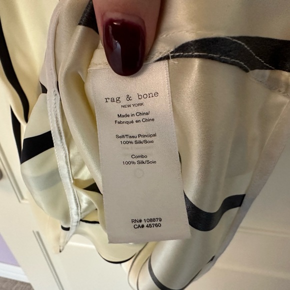 Rag & Bone Beige Stripe Sleeveless Victor Blouse NWT - Picture 6 of 8